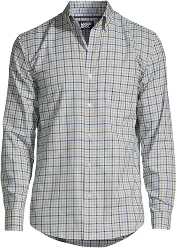 Vista 2 de Lands End Camisa de sarga de hierro sin ajuste tradicional para hombre