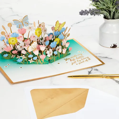 Vista 3 de Hallmark Signature Paper Wonder - Tarjeta desplegable para el día de la madre (Thankful for You) para Pascua, amistad, agradecimiento