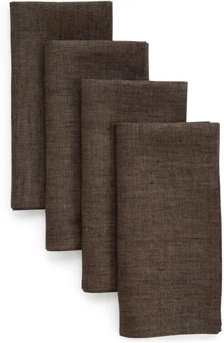 Vista 18 de Solino Home Athena - Juego de 4 manteles individuales cuadrados de lino natural claro de 14 x 14 pulgadas, manteles individuales 100 % lino puro