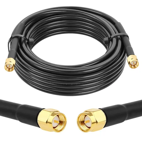 Vista 7 de Cable RG58 SMA - Extensión de cable SMA macho a macho de baja pérdida de 3 pies de 50 ohmios para aplicaciones de antena de radio 3G/4G/LTE/GPS/RF