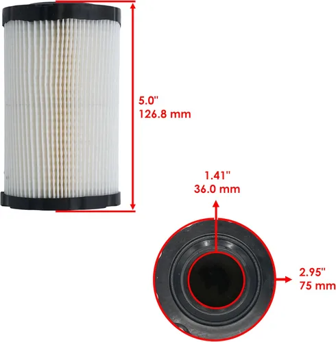 Vista 2 de Caltric Limpiador de filtro de aire compatible con John Deere D160 D170 E100 E120 E130 E140 E150