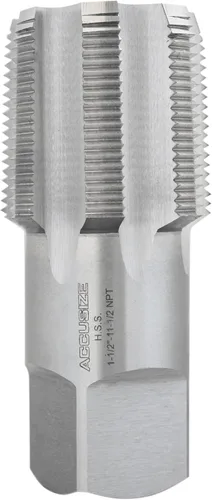 Vista 14 de Accusize - Grifo de tubo cónico HSS de 1/2"-14 - NPT, NPT-12