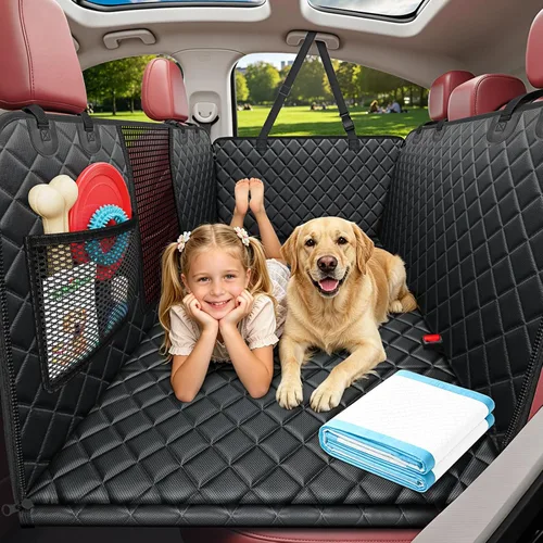 Vista 10 de URPOWER Funda de asiento para perro, hamaca 100% impermeable, 600D, resistente, a prueba de arañazos, antideslizante, duradera, suave