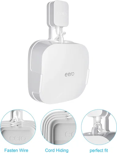 Vista 3 de COOLWUFAN Paquete de 2 soportes de montaje en pared para eero Pro 6 y Pro 6E