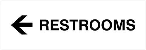 Vista 15 de Signs ByLITA Basic Restrooms - Letrero direccional para pared o puerta (negro), pequeño (paquete de 1)
