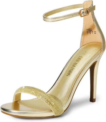 Vista 26 de DREAM PAIRS Sandalias de tacón alto para mujer Negro/Gamuza