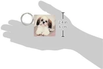 Vista 2 de 3dRose Shih Tzu Puppy - Llaveros, 2.25 x 4.5 pulgadas, juego de 2 (kc_4807_1)