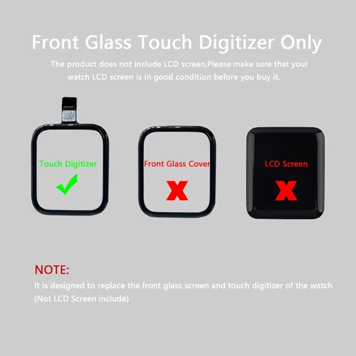 Vista 8 de Reemplazo de pantalla frontal para Apple Watch Series 4 Kit de reparación de digitalizador táctil con herramientas e instrucciones