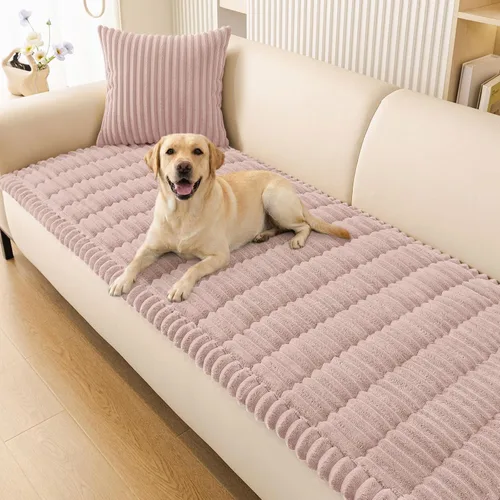 Vista 41 de Smiry - Funda para sofá para perros lavable, fundas para sofá de mascotas no deslizantes y peludas para sofá de 3 cojines, aptas para mascotas