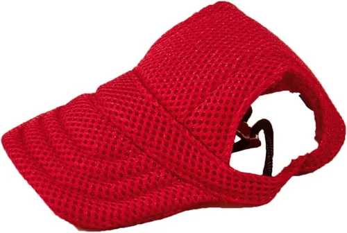 Vista 5 de Sombrero deportivo para perros, sombrero de lona para mascotas, sombrero de tela Oxford de béisbol deportivo con agujeros para las orejas