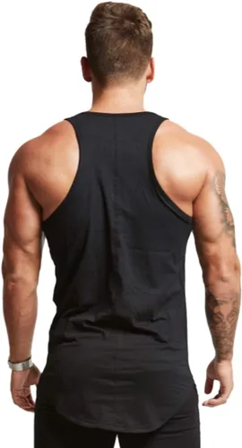 Vista 3 de Camiseta sin mangas para hombre, para entrenamiento, fitness, rendimiento muscular, para gimnasio, culturismo, chaleco