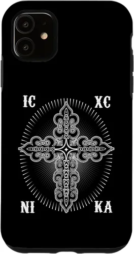 Vista 8 de IC XC Nika Cross Christogram Orthodox Christian Case for iPhone 17