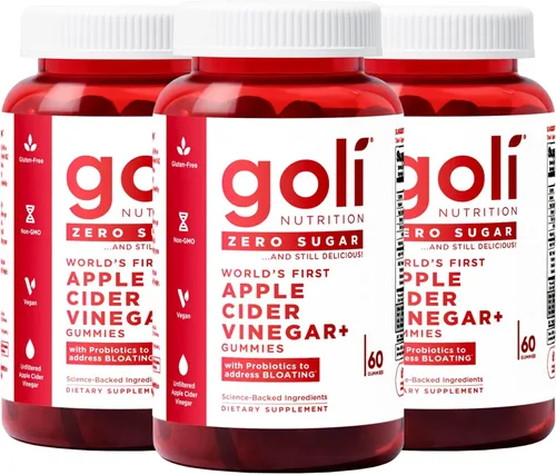 Vista 8 de Goli Zero Sugar Apple Cider Vinegar Gummies - ACV with Vitamin B12 and Probiotics - No Sugar Alcohols - Vegan, Keto-Friendly, Gluten-Free