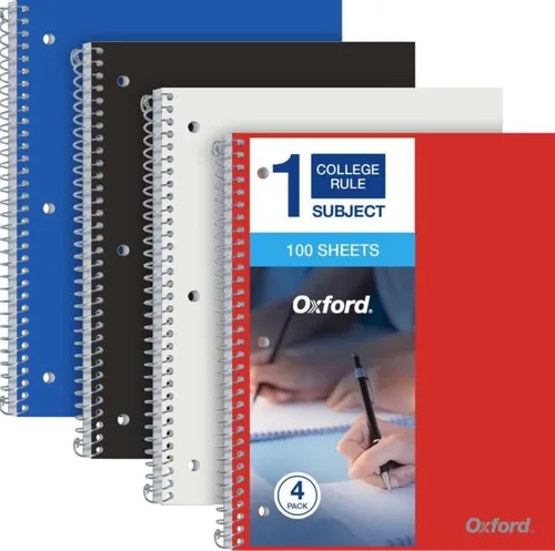 Vista 8 de Oxford Cuaderno de polietileno de 1 materia, 8.5 x 11 pulgadas, perforador de 3 agujeros, regla universitario, 100 hojas por diario, bolsillo