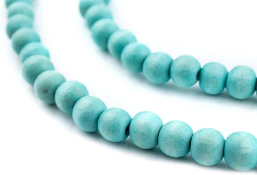 Vista 178 de TheBeadChest: cuentas de madera redondas naturales de 0.315 pulgadas, cuentas de madera sueltas espaciadoras para fabricar joyas, 4 tamaños