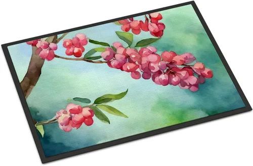 Vista 89 de Caroline's Treasures DAC1621MAT - Felpudo con diseño de camelia en acuarela de 18 x 27 pulgadas, tapete para puerta delantera, para interiores