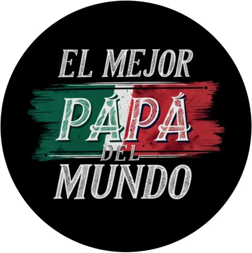 Vista 3 de El Mejor papa Del Mundo Bandera mexicana Papá mexicano PopSockets Standard PopGrip