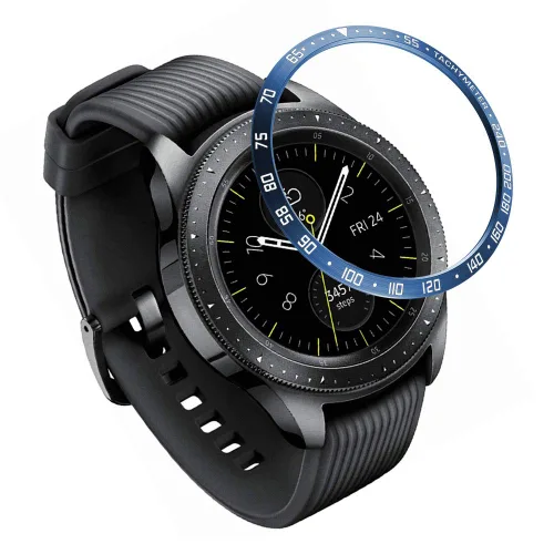 Vista 25 de AISPORTS Anillo de bisel compatible con Samsung Galaxy Watch 1.811 in bisel Loop cubierta adhesiva anti arañazos acero inoxidable bisel de metal