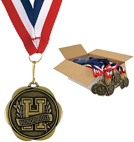 Vista 13 de Juego de 100 medallas de premio con cintas para el cuello