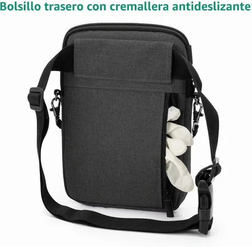 Vista 4 de Trunab Riñonera para enfermera con soporte para cinta y bolsillos para Negro
