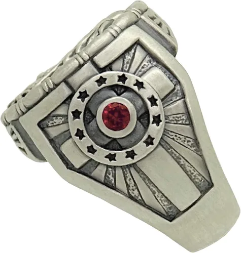 Vista 2 de SECRETIUM Christian Pelican with Chicks Jesuit ihs Sterling Silver Cross Men Anillo Caballero Medieval