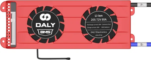Vista 53 de DALY BMS 72V Li-ion 20S 30A Tablero de protección con cable de equilibrio de puerto común para panel solar autoconstruido, sistema de suministro