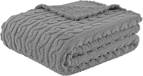 Vista 16 de FY FIBER HOUSE Manta de vellón – Diseño de patrón 3D, manta Sherpa para campamento, viajes, cálida, súper suave, esponjosa, acogedora, decorativa
