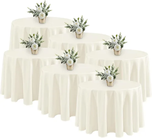 Vista 109 de Fitable - Paquete de 8 manteles rectangulares: telas de mesa lavables, resistentes a las manchas y sin arrugas, cubiertas de mesa reutilizables