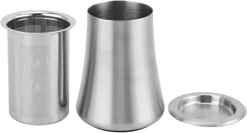 Vista 10 de Tamiz de café de acero inoxidable, tamiz de tamiz de café en polvo, contenedor de filtro de café en frío, accesorios para hacer café (negro)