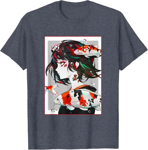 Vista 84 de Camiseta de anime anime japonés estético Otaku Negro