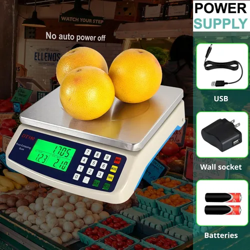 Vista 2 de Balanza comercial del mercado de la escala 88.2 lbs/0.04 oz del peso-precio con la función de conteo
