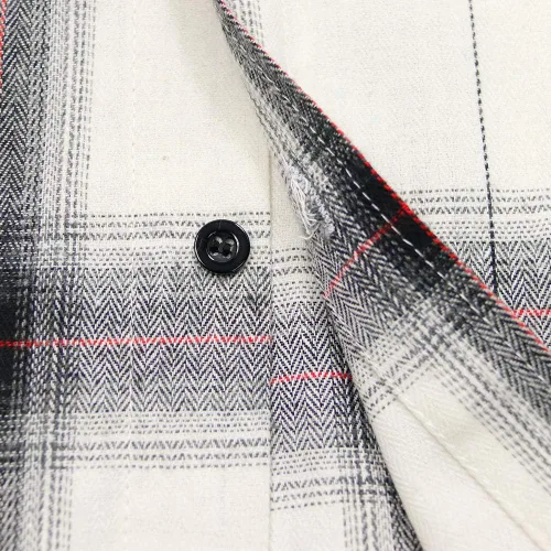 Vista 6 de Camisa sin mangas a cuadros para hombre, camisas vaqueras con botones