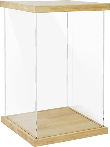 Vista 15 de Vitrina de acrílico transparente para trofeos, coleccionables, caja de exhibición de cubo de montaje, soporte de protección a prueba de polvo