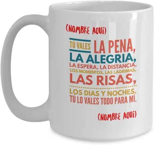 Vista 3 de San Valentín regalo para novia/o Taza de café para esposo/a Regalo perfecto para Navidad, graduados, profesionales y estudiantes Vaso con afirm