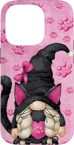 Vista 17 de Black Cat Halloween Gnome Decor Cute Pattern for Cat Mom Case for iPhone 17