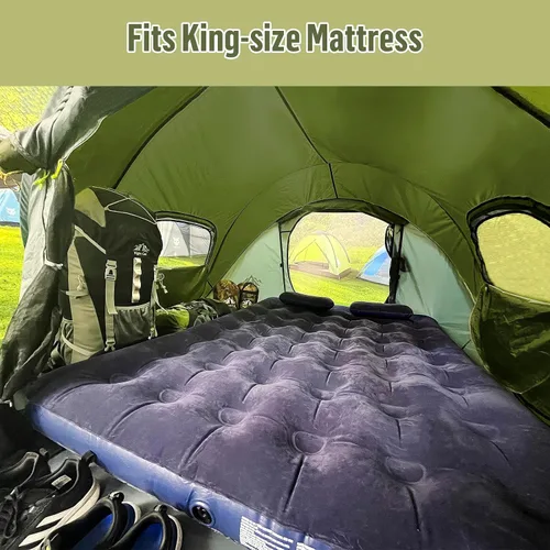 Vista 4 de Night Cat Pop-up Camping Tent: 2 Person Tent Waterproof Instant Easy Setup Family Tent