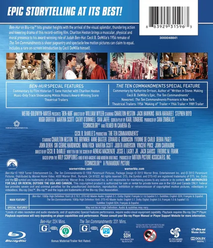 Vista 2 de Ben-Hur (1959) The Ten Commandments (1956) Blu-ray
