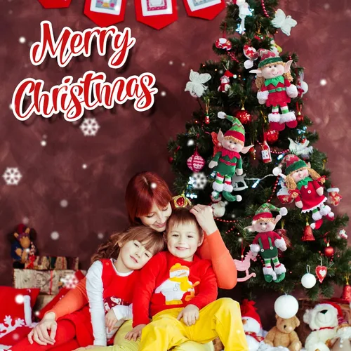 Vista 6 de Wewill adorables muñecos elfos de Navidad flexibles para decoraciones festivas en el hogar, fiestas, personajes de felpa