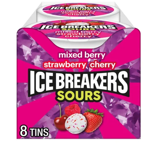 Vista 2 de Ice Breakers - Recipientes de 1.5 onzas con sabor a fresa y cereza (paquete de 8), 1.5 onzas