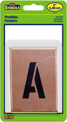 Vista 6 de HY-KO Products ST-1 Plantillas de números y letras, 1 pulgada, color marrón