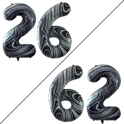 Vista 39 de Goer, conjunto de globos de papel aluminio para decoraciones de cumpleaños, globos de las letras de feliz cumpleaños y de números Oro