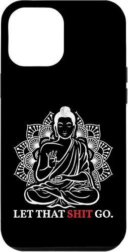 Vista 10 de iPhone 12 mini Let That Shit Go Buda Meditación Entrenamiento Yoga Lover Estuche de regalo