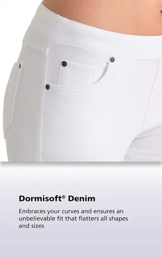 Vista 4 de PajamaJeans Pantalones Estilo Capri para Mujer, Capris de Denim Stretch para Mujer