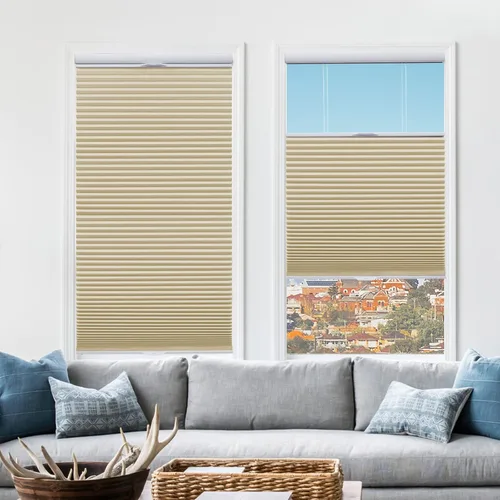 Vista 59 de Tonature Persianas Celulares de Tamaño Personalizado para Ventanas Cortinas Blackout sin Cordón Persianas Enrollables Protección UV Aislamiento