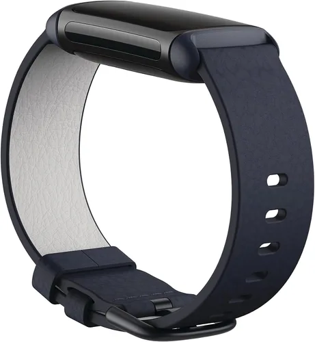 Vista 2 de Fitbit Charge 5, correa de cuero vegano, índigo, grande