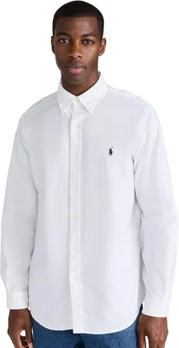 Vista 52 de POLO RALPH LAUREN Men's Classic Fit Plaid Oxford Shirt Blanco básico