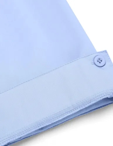 Vista 5 de HOTOUCH Camisa básica de manga 34 con botones para mujer, ajustada, de algodón