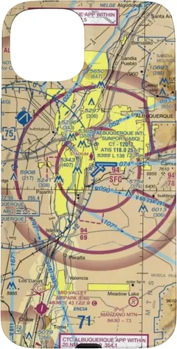 Vista 9 de Albuquerque (ABQ) Sectional Chart - Aviation Case for iPhone 17
