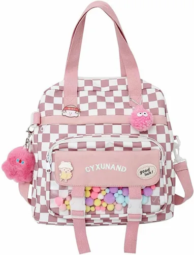 Vista 9 de Lindas Mochilas Para La Escuela, Mochila Japonesa Kawaii Multifuncional Para Laptop, Mochilas Estéticas Para Niñas Adolescentes Y Niños, Mensajero