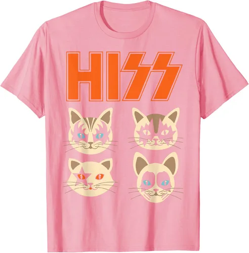 Vista 93 de Camiseta Hiss Funny Cats Kittens Rock Rockin, Negro